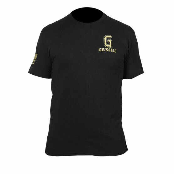 Geissele Automatics Vintage T-Shirt features a black and tan design